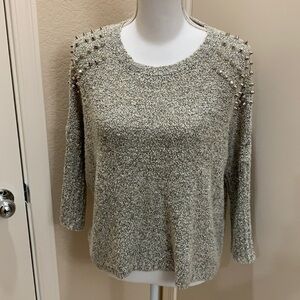 F21 sweater with studded shoulder